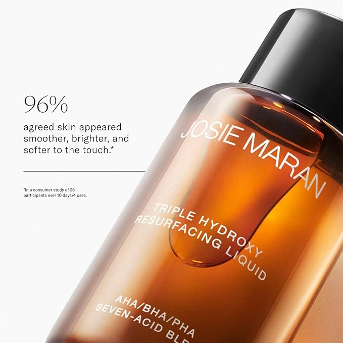 Josie Maran Pure Argan Oil + Liquid Exfoliant Kit - Anti Aging Hyperpigmentation Treatment & Hydrating Argan Oil for Dry Skin - Body Skin Care Products For Everyday Use (3.4 oz)