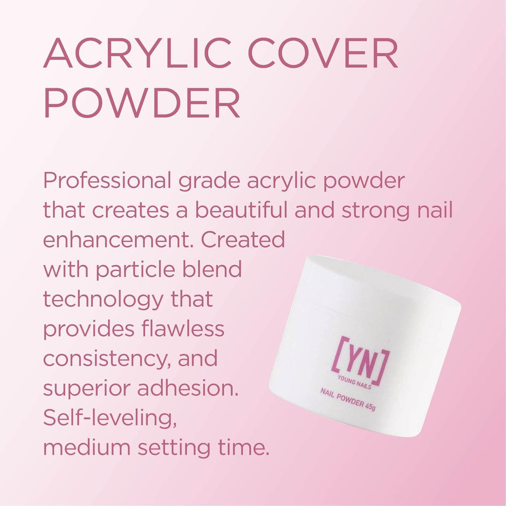 Young Nails Acrylic Cover Powder, Rosebud, 45 Gram