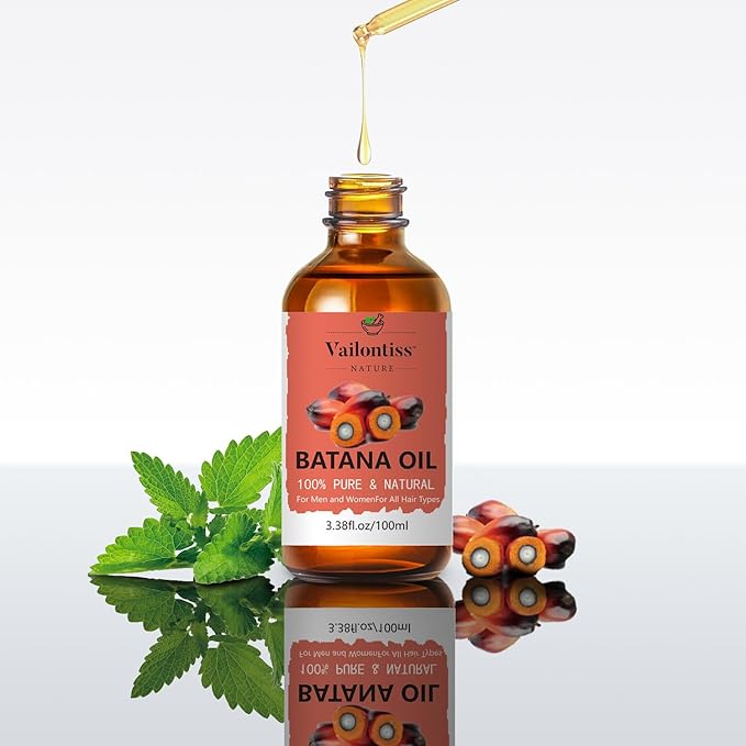 Batana Oil, Batana Oil for Hair Growth, Strengthens Hair, Massages Skin, Suitable for All Hair Types and Skin Types (Batana Oil, 3.4 Fl Oz)