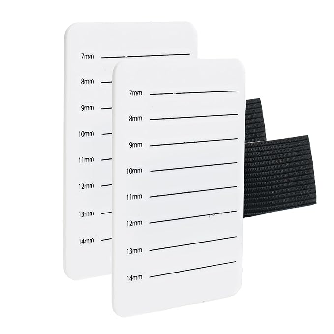 2 Pieces Eyelash Extension Hand Plate - Lash Holder - Durable Acrylic Lash Palette with Wrist Strap - Lash Pallet for Lash Extensions - Eyelash Extension Tray 7-14 mm