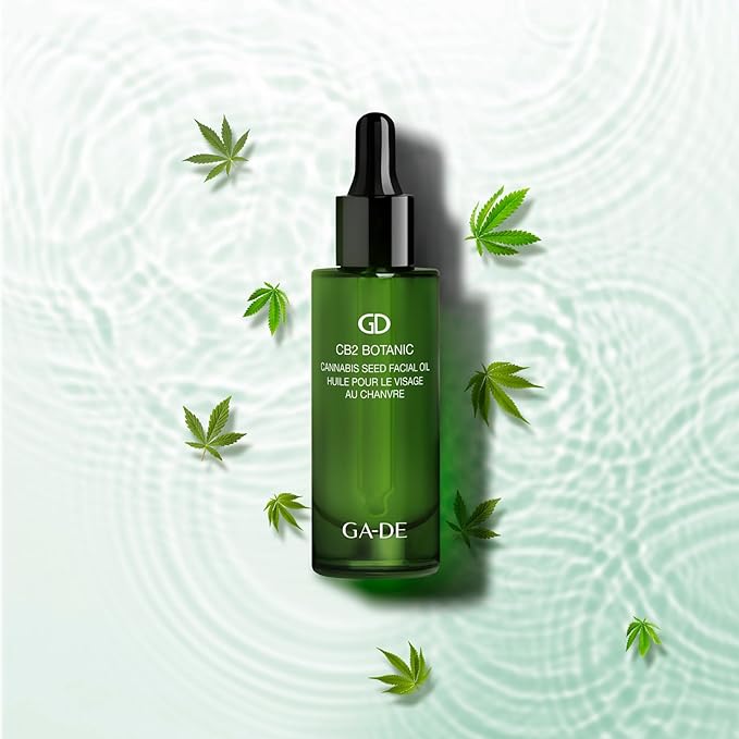 GA-DE Botanic Cannabis Seed Facial Oil - Lightweight Nourishing Face Oil - with Grapeseed Oil, Silk Touch Elixir Complex, and Vitamin E - 1 oz
