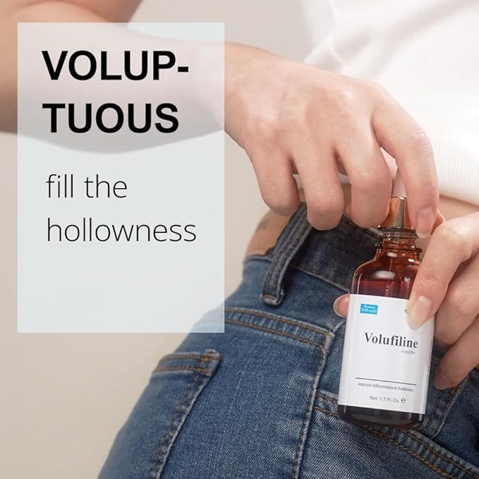 Volufiline Serum 1.7 fl. oz. / 50 ml/Volufiline Oil for face, breast, butt, Skin Elasticity, 100% Genuine, France Sederma, Cosmetic Ingredient booster korean volifiline glass bottle