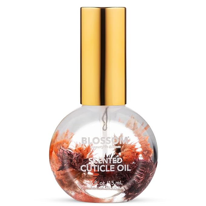 Blossom Cuticle Oil for Nails, Hydrating, Moisturizing, Gourmand Scented Nail Oil Cuticle Care, Infused with Real Flowers, Made in USA, 0.5 fl. oz, Chocolate Truffle