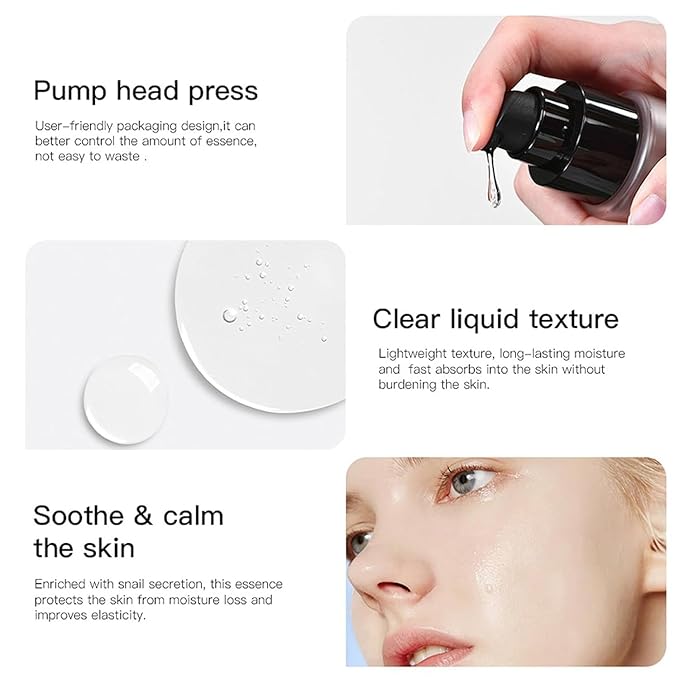 Advanced Snail Mucin 96% Power Repairing Essence, Snail Mucin 96% - Anti-Aging Serum, With Snail Secretion Filtrate For Dull (01)