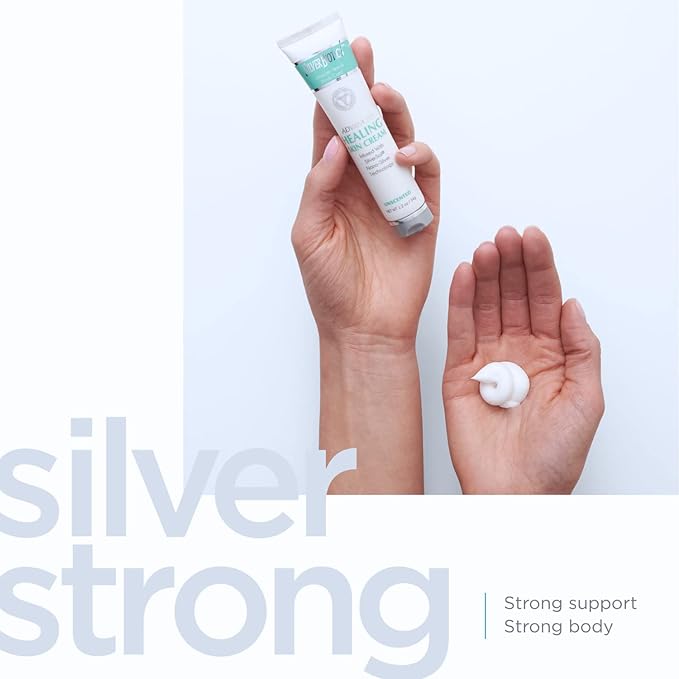 Silver Biotics Nano Silver Healing Lotion Cream | SilverSol and Hyaluronic Acid | All Natural Ingredients to Heal, Smooth Your Skin Blemishes and Scars | Unscented Scent Infused | 1.2 oz