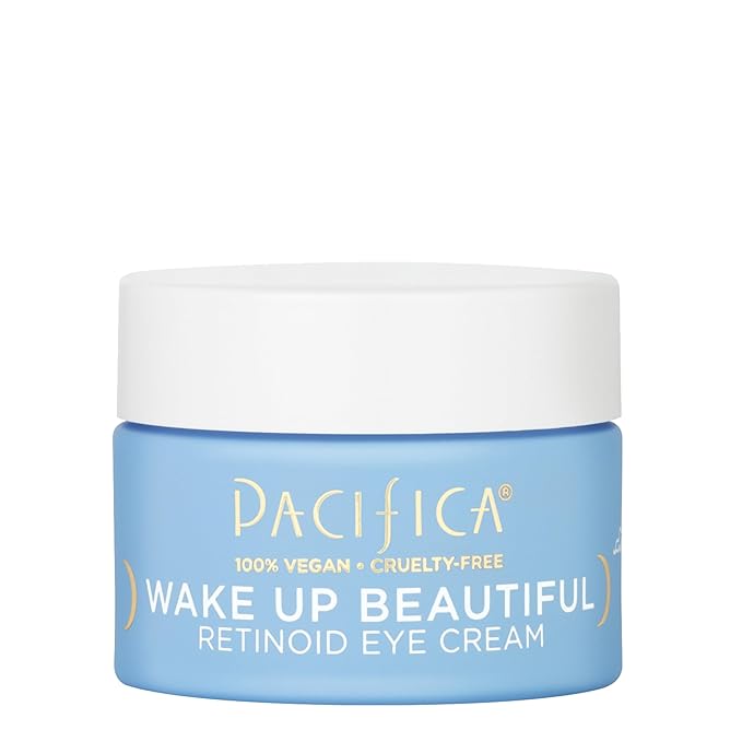 Pacifica Wake Up Beautiful Retinoid Eye Cream – Anti-Aging Under Eye Cream for Fine Lines & Wrinkles, Infused w/ Retinoid, Melatonin & Mushrooms for Puffiness, Dark Circles & Eye Bags Daily Treatment