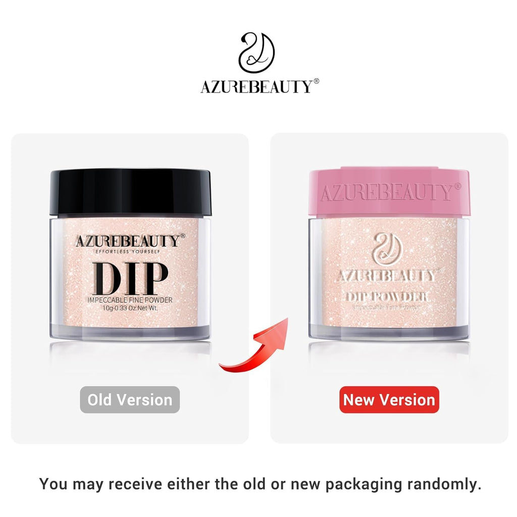 AZUREBEAUTY Dip Powder Nail Kit Starter, 4 Colors Pink Yellow Blue Glitter Dipping Powder Liquid Set Recycling Tray with Base & Top Coat Activator for French Fingernail Art Manicure Salon DIY at Home