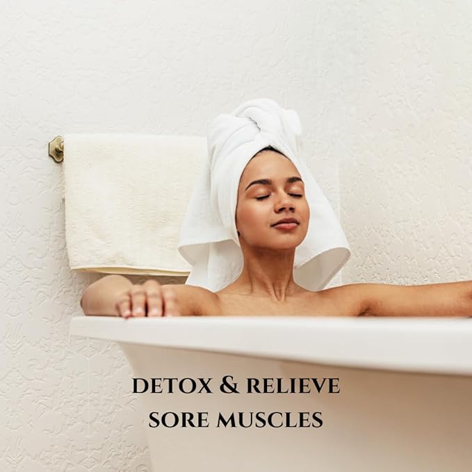 Natural Bath Salt Soak – Exfoliating Dead Sea Salt & Himalayan Salt for Relaxing Spa Experience, Soft & Smooth Skin (Detox - Rose)