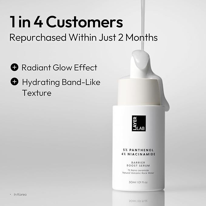5% Panthenol Barrier Boost Serum – Hydrating & Soothing Korean Skincare with 4% Niacinamide, Madecassoside, 5 Ceramides & Mineral Water for a Stronger Skin Barrier (1.01 fl oz)