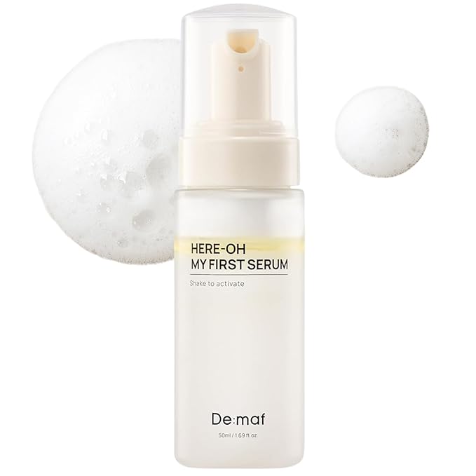 Here-Oh My First Bubble Texture Hydrating Serum with Hyaluronic Acid | Face Serum for Skin Barrier Repair and Glowing Skin | Korean Serum for Dry Skin & Sensitive Skin (1.69 fl oz)