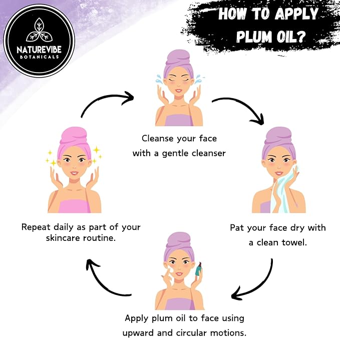 Naturevibe Botanicals Plum Oil 32 Ounces | 100% Pure and Natural | Great for Skin Care and Hair Care