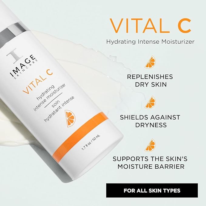 IMAGE Skincare VITAL C Duo - Hydrating Serum + Intense Moisturizer with Hyaluronic Acid & Shea Butter for Anti-Aging, Toning, & Deep Hydration (1.7 oz + 1.7 oz)