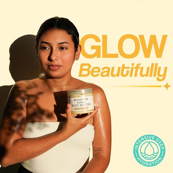 AKWAABA New Whipped Shea Body Butter (Gold Pineapple) - Moisturizes, Glows & Softens Skin | Natural Raw Shea Butter | For Dry Skin | 12 oz / 340 g