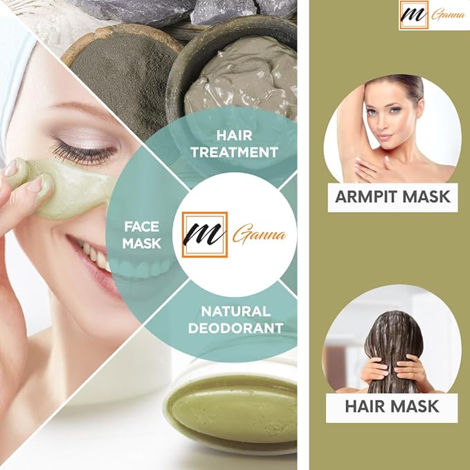 100% Natural Calcium Bentonite Clay for Facial Masks, Creams, Body Wraps and Soap Making 2 LBS / 908 GMS