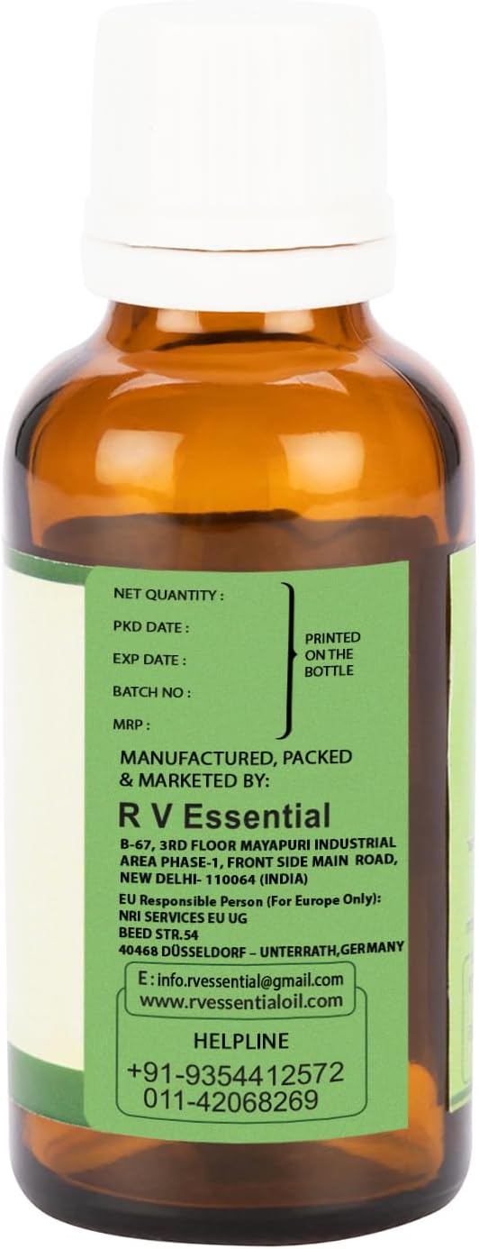 R V Essential Pure Labdanum Essential Oil 5ml (0.169oz)- Cistus Ladaniferus (100% Pure and Natural Steam Distilled)