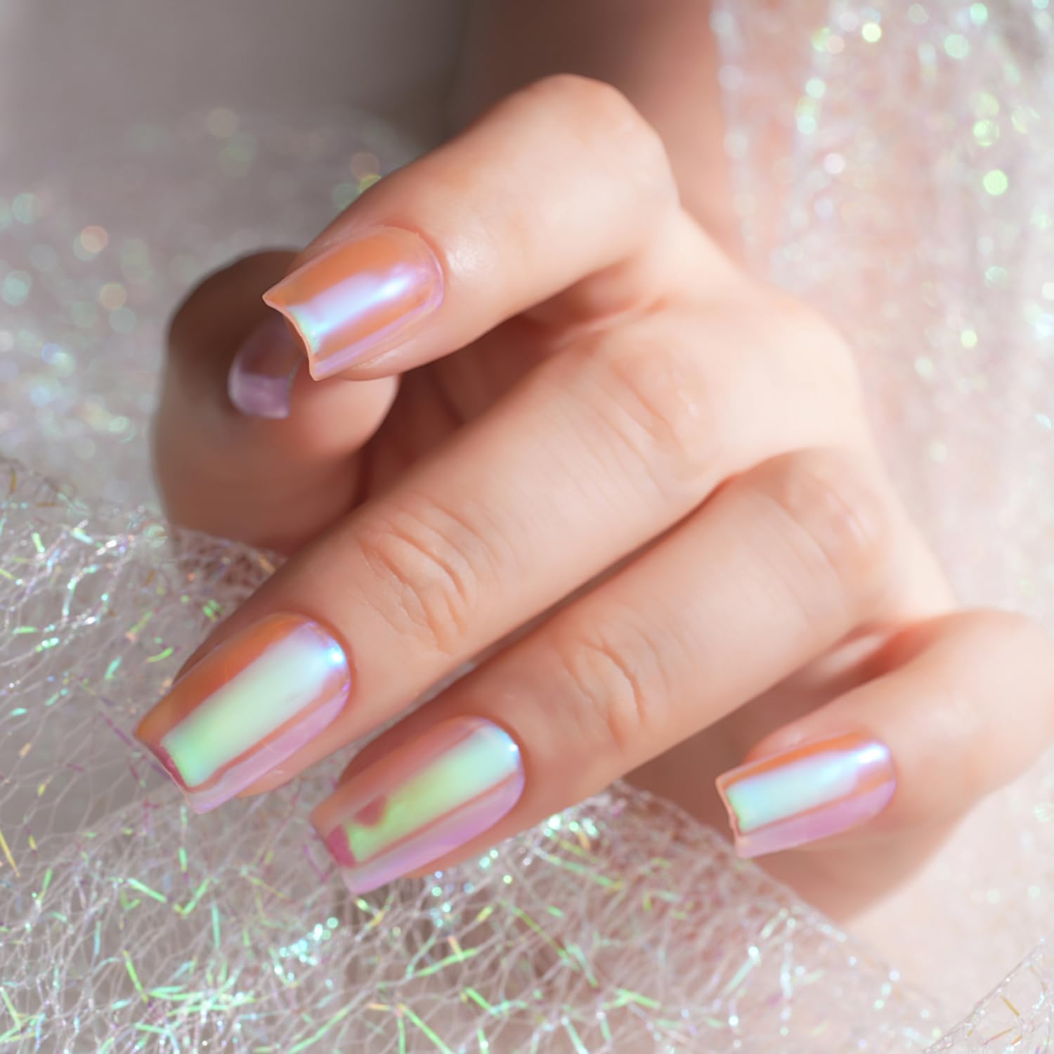 Pretty Diva Mermaid Chrome Nail Powder, Aurora Iridescent Chrome Powders for Nails Unicorn Nail Chrome Mica Powder, Nail Art Glitter Decoration for Home DIY Salon Manicure Pigment