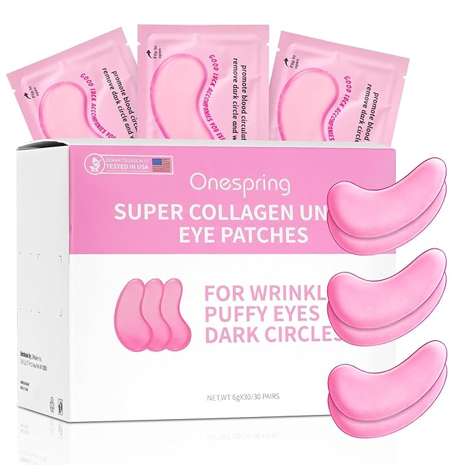 Under Eye Patches (30 Pairs) Rose Eye Mask for Puffy Eyes, Dark Circles, Eye Bag, Wrinkles - Undereye Bags, Birthday Gifts for Women - Vegan Cruelty-Free Self Care