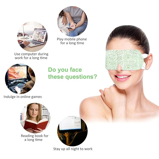 Steam Eye Mask, 15 Packs Hot Steam Eye SPA Mask for Dry Eyes, Travel Essentials & Relaxation Gifts for Women, Men Lavender Fragrance Warming Eye Patch