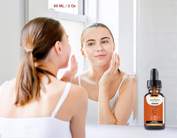 25% Best Vitamin C Serum for Face (2 Oz/60 ml) Vitamin E+B5 Hyaluronic Acid Serum Face Retinol Ferulic Acid Niacinamide Collagen Anti Aging Age Spots Eye circles Vitamin C face Serum