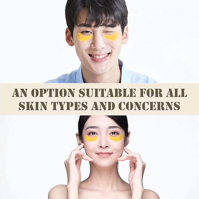 60PCS Under Eye Patches for Women,Under Eyes Masks for Dark Circles and Puffiness, 24K Gold Eyes Bags Treatment, Anti-Wrinkle Face Mask Skincare, Moisturize and Reduce Eyes Lines to Revitalize You