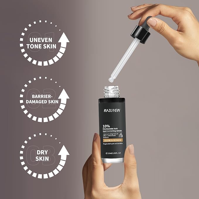 10% Niacinamide Serum, Panthenol, Arbutin Face Serum to Help Improve Uneven Skin Tone and Soothing Skin, Hydrating Serum for Radiant Skin, 30 ml