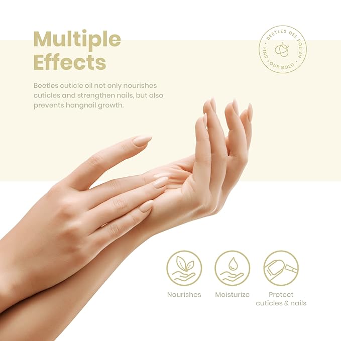 Beetles Gel Nail Polish Base No Wipe Top Coat，and 7.5ml Cuticle Oil, Gel Nail Cuticle Oil Care for Dry