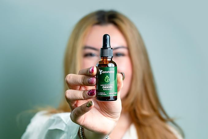 Organic NEEM Oil with Tea Tree Oil | Natural, Pure, Cold Pressed, Moisturizing, Healing, Oily Skin Oil | Non Oedogenic for All Skin Types, 30 ml