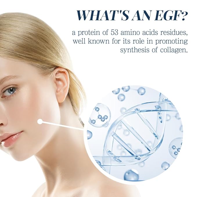 EGF Serum Epidermal Growth Factor 1.7 Fl. Oz. / 50ml / face serum cosmetic ingredients for skin serum korean egf growth factor egf ample after microneedling