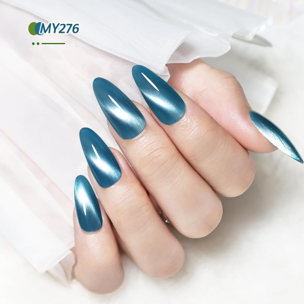 6 Colors 10ml Amber Pine Grove Cat Eye Nail Polish with Magnet Stick Quick Dry Nail Polish for Women Salon DIY Nail Art