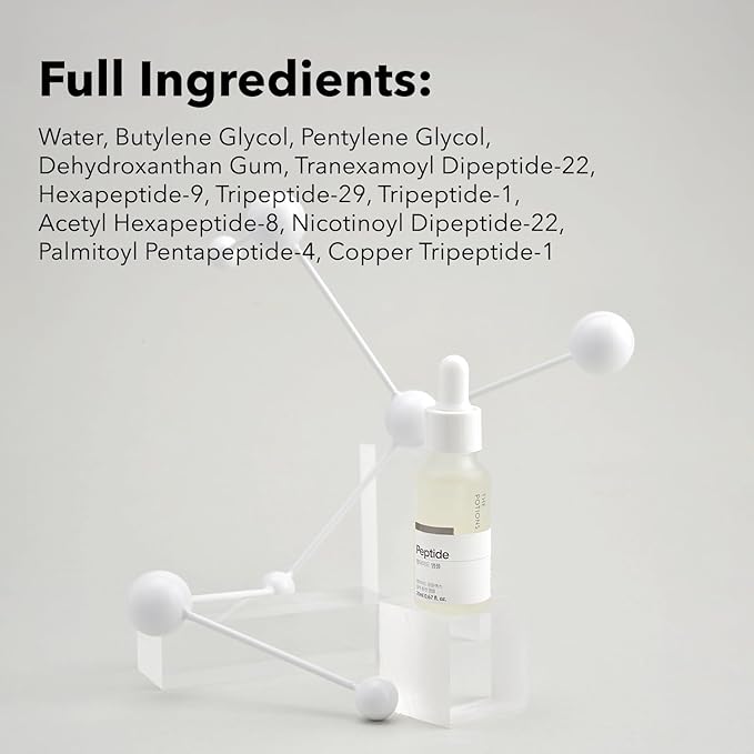 The Potions Peptides Serum for Face – Customizable Peptide Ampoule (Personalized Skincare), Peptidos, Collagen-Boosting (Minimalist Formula), Hydrating & Firming, 0.67 fl oz