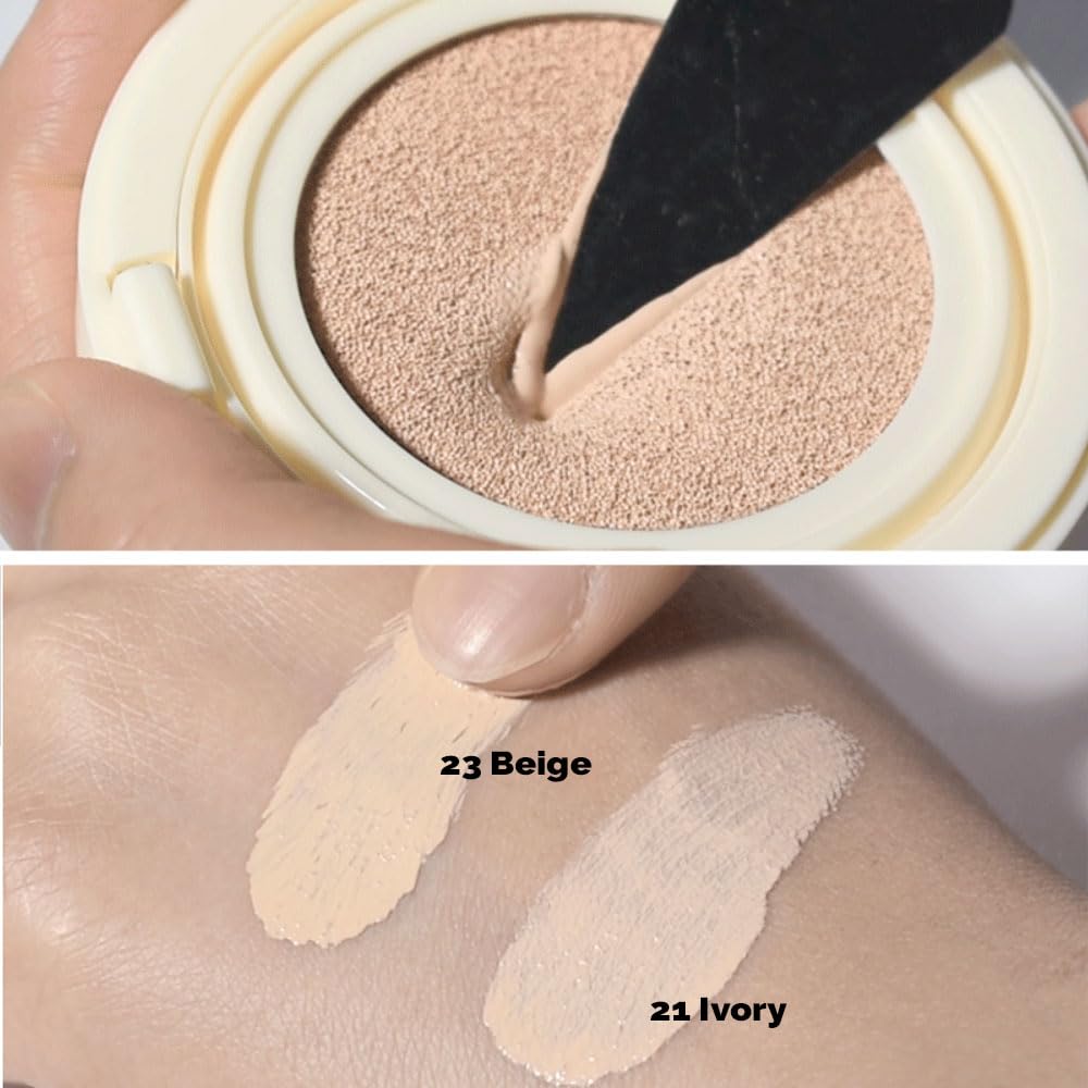 Moisturizing Glow Sun Cushion Foundation SPF50+ / PA+++ with Refill (23 Beige, 15g+15g)