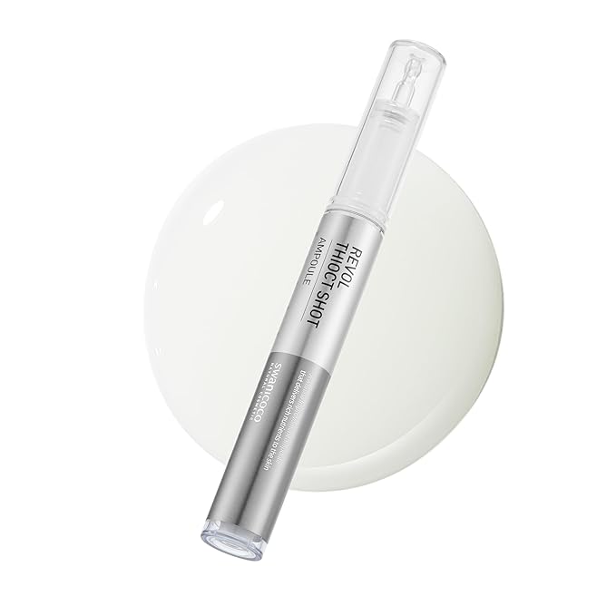 Revol Thioc Shot Ampoule, 10 Days Anti Aging Care, Cinderella Face Lift, Thioctic Acid, Skin Elasticity, Intense Glow, Hydrate Dry Skin and Rough Skin, Skin Booster, 10ml 0.34 fl Oz