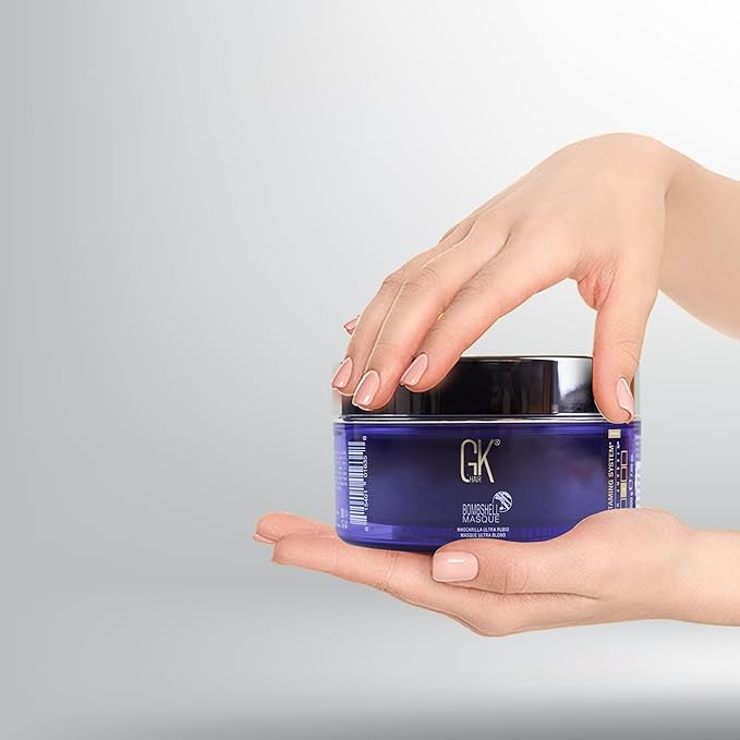 GK HAIR Global Keratin Red Red Bombshell Masque (7.05 Fl Oz/200 g) Semi-Permanent Long Lasting Hair Toning Color Pigments Moisturizing Styling and Coloring Mask for All Hair Types Unisex