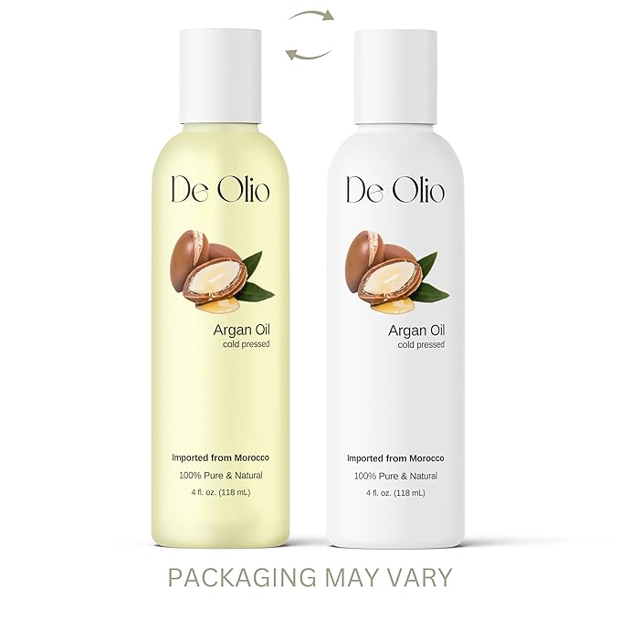 | Argan Oil of Morocco | 100% Pure & Natural Cold Pressed Argan Oil for Hair, Skin, Face | Refined Moroccan Hair Oil for Moisturizing & Straightening | 4fl. oz. (118 mL)