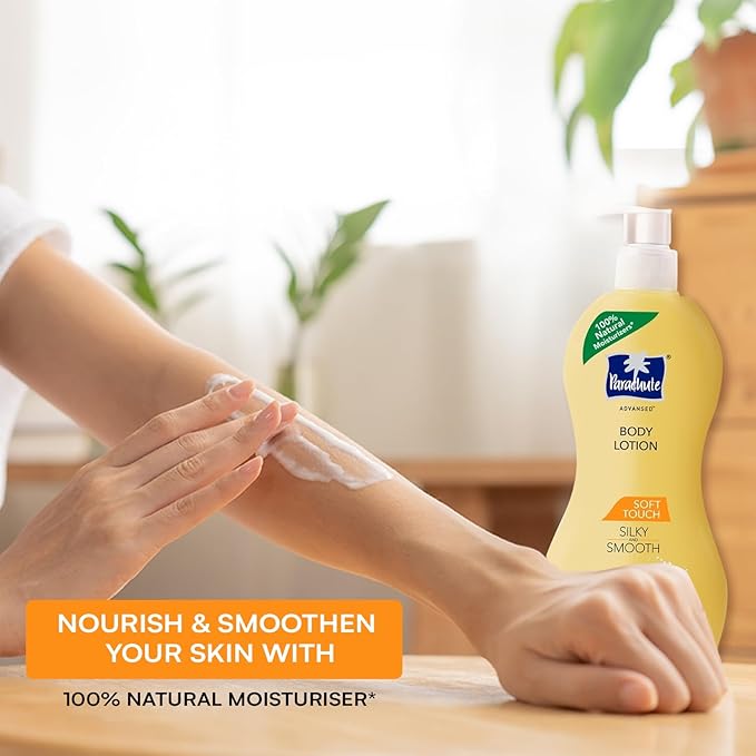 Parachute Advansed Soft Touch Body Lotion with Pure Coconut Milk & Honey |For Women & Men | All Skin types | 100% Natural, 72h Moisturisation | 13.5 Fl.oz.