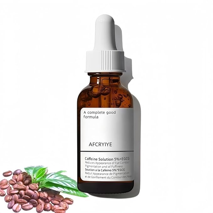 New Caffeine Solution 5%+ EGCG, Facial Caffeine Eye Serum, Moisturizing Eye Solution, Can Reduce Dark Circles And Puffiness.Caffeine Under Eye Serum,30（ML）