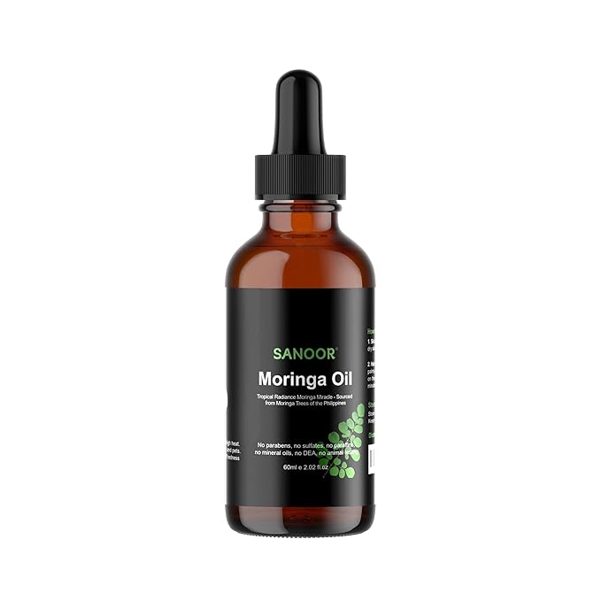 Moringa Miracle Oil - 100% Pure & Cold-Pressed - Deeply Hydrating Oil for Hair & Skin with Natural Nutrient-Rich Hair Butter for Strength & Shine - 2.02oz (60ml)
