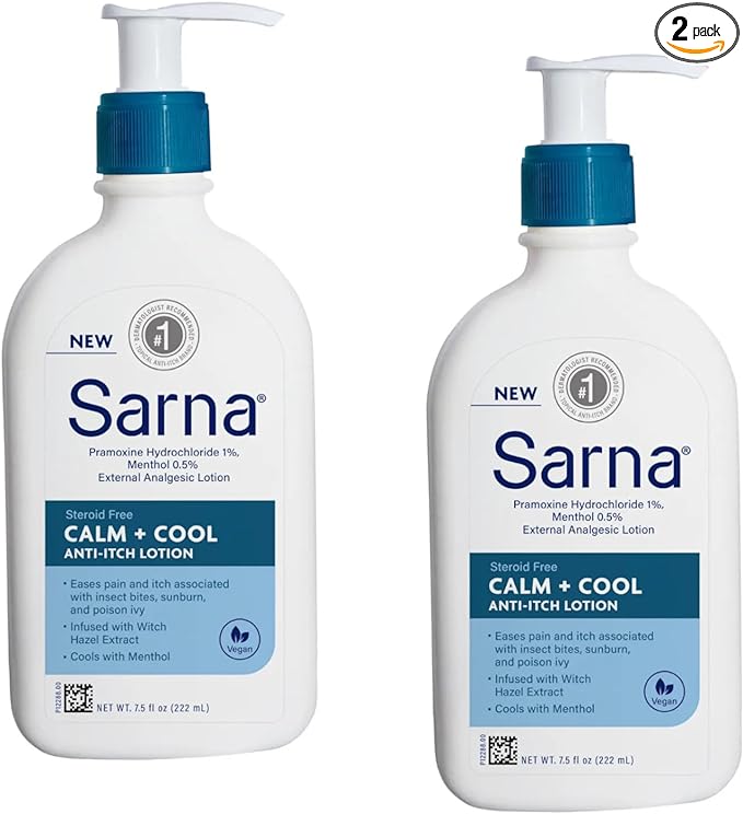 Sarna Calm + Cool Anti-Itch Lotion 7.5 Fl. Oz. (Pack of 2)