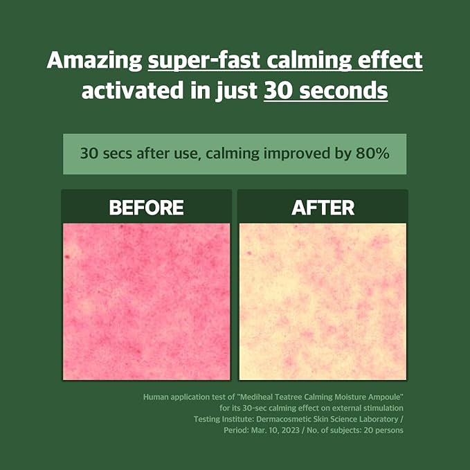 Mediheal Teatree Calming Moisture Ampoule,50ml Quick Calming and deep Hydrating with 92% Pure Tea Tree