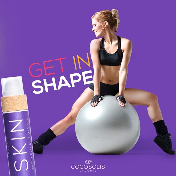 COCOSOLIS SKIN Anti-Cellulite Massage Oil | Organic Oil for Skin Tightening Cellulite Treatment | Corrects “Orange Peel” Skin | Natural Ingredients & Vitamin E (110 ml)