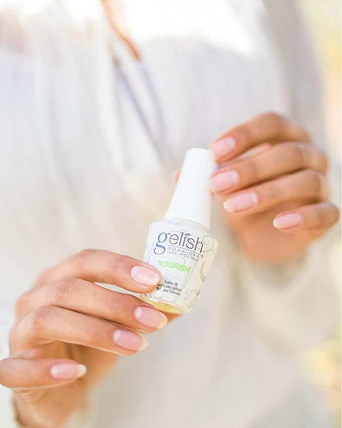 Gelish Mini Nourish Cuticle Oil - Hydrating & Nourishing Formula for Healthy Nails & Cuticles - Quick Absorbing, Non-Greasy, Ideal for Home & Professional Use (0.3 Fl Oz)