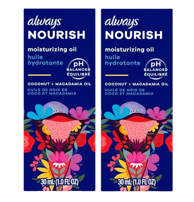 Nourish pH Balanced Moisturizing Oil, Coconut and Macadamia Oil, 1.0 FL OZ / 30 mL, Pack of 2