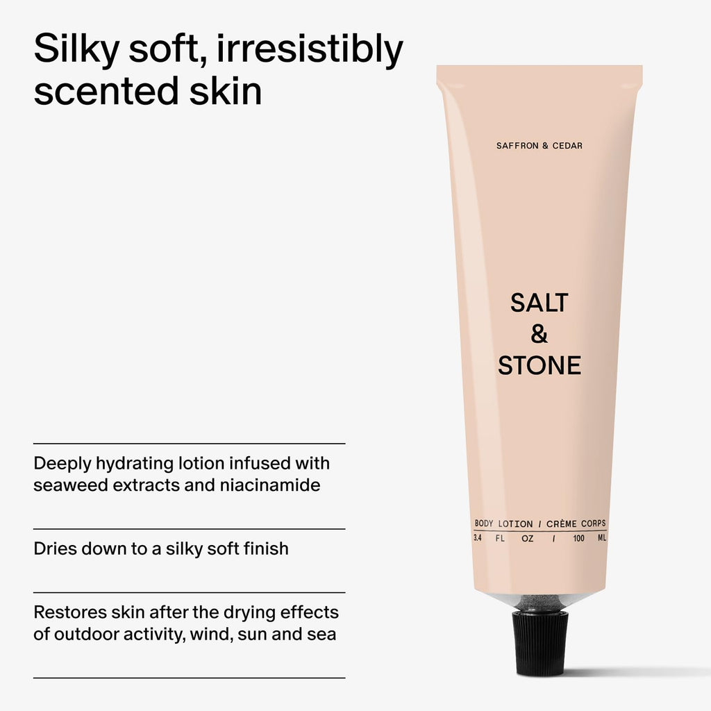 Salt & Stone Body Lotion for Women & Men | Hydrates, Nourishes & Softens Skin | Restores Dry Skin | Fast-Absorbing | Cruelty-Free & Vegan