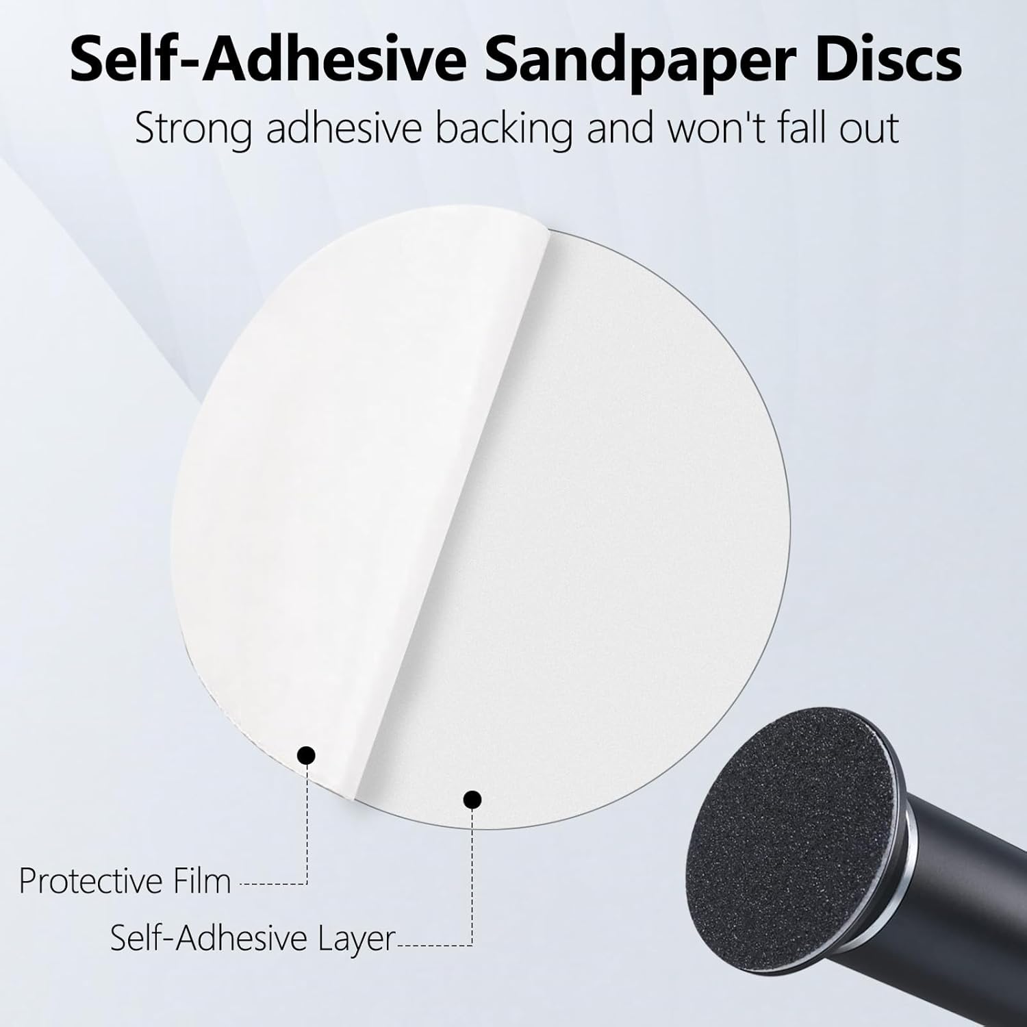 60 Pcs Replaceable Sandpaper Refill Discs for Electric Foot File Callus Remover Foot Care Dead Skin Cracked Hard Skin Removal (Fine 180 Grit)