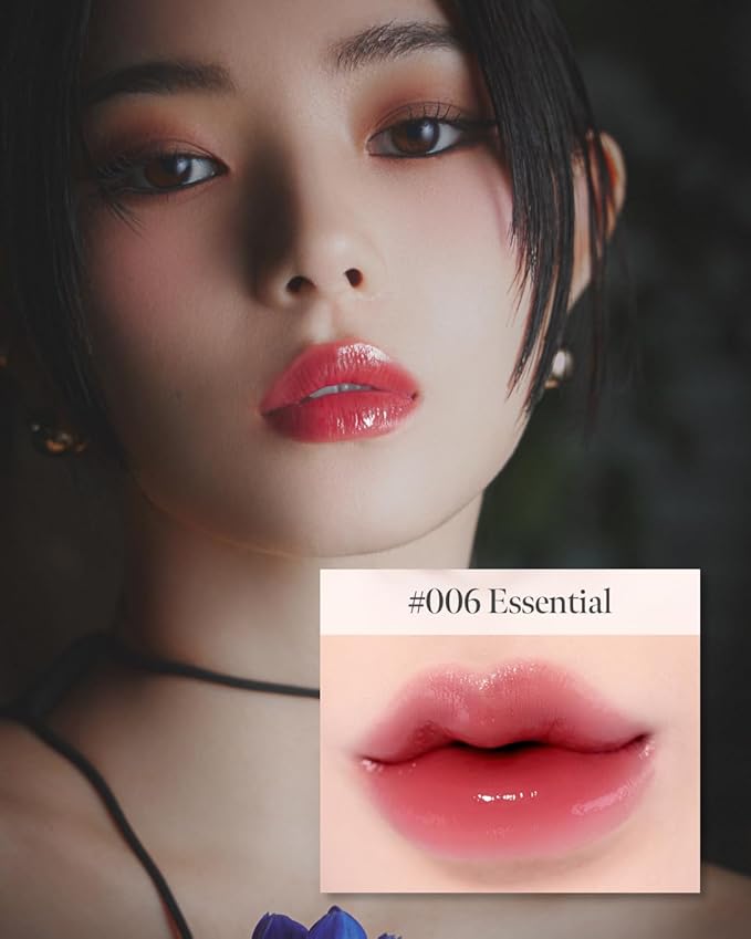Volumizing Lip Fondue 06 Essential 2g, 3-in-1 Melting Balm for Hydrating Lip Care, Plumping Volume and High-Gloss Water Glow, Infused with Rosehip Oil for Longlasting Moisture, Korean Makeup