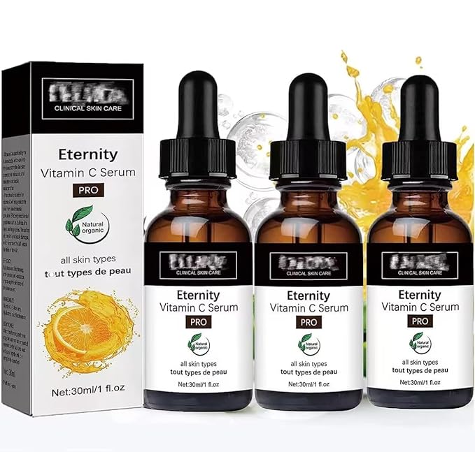 3PCS eternity vitamin c serum,Dark Spot Corrector Daily Face Serum，Vitamin C Serum for Face with Hyaluronic Acid