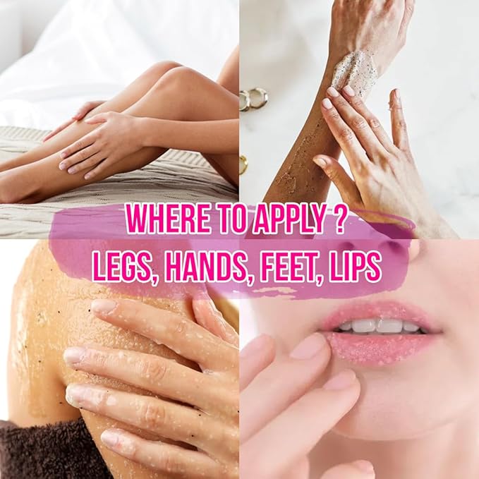 Organic Raspberry Scrub, Natural Exfoliating Salt Body & Face Scrub, Pure Exfoliator Helps with Moisturizing Skin, Cellulite, Dead Skin Cells, Deep Cleansing, Moisturizes 10 oz