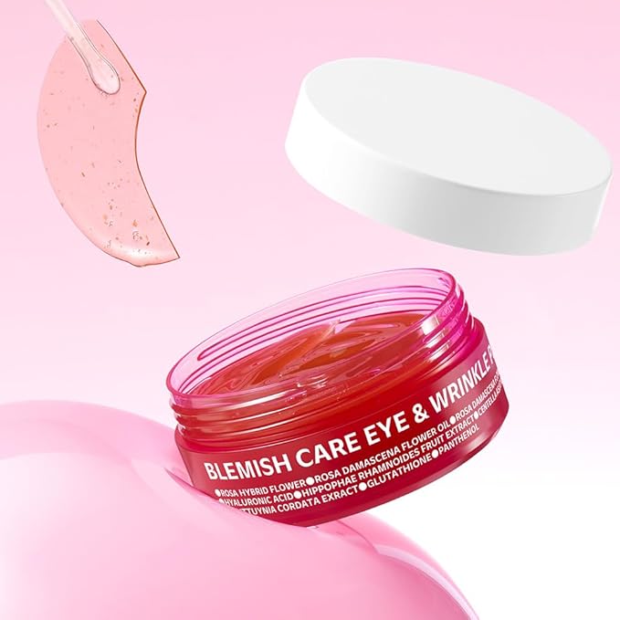 ISOI Blemish Care Eye & Wrinkle Patch, Hyaluronic Acid Eye Masks for Hydration & Firming with Bulgarian Rose Oil, Targeted Care for Fine Lines & Forehead, Korean Skin Care (90pcs, 90g)