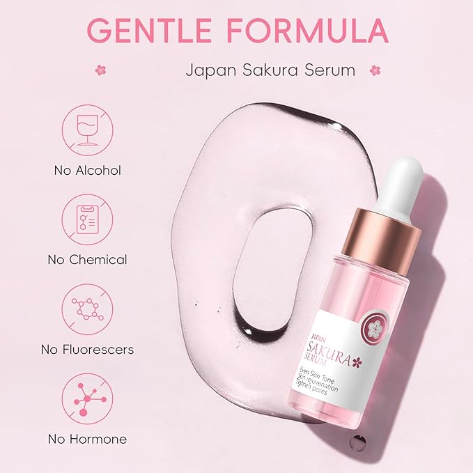 Sakura Birthday Gifts for Womens & Teens Girls Skincare Set, Sakura Extract Skin Care Set, skincare for girls 10-12, skin care for teens 10-12, kids skin care set for girls ages 8-12 (Sakura Set A)