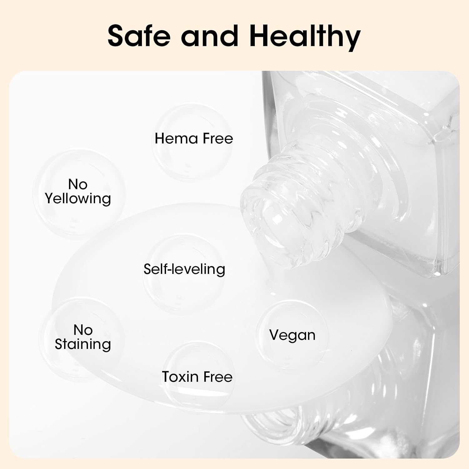 GELLEN Clear Nail Polish Base Coat Sheer Tinted Milky White, Natural Color Regular Nail Polish, Calcium Formula Strengthens Nails, Enhances Nails Natural Look, Quick Air Dry, Hema Free, Non-toxic